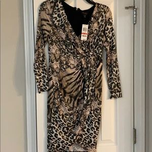 Gold gifting mini dress